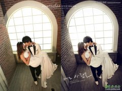 ps婚纱照调色教