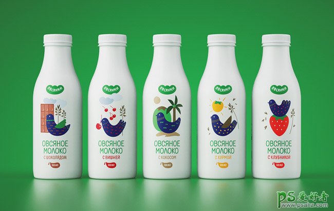 Oatbirds燕麦奶产品包装设计作品欣赏，燕麦奶创意包装设计